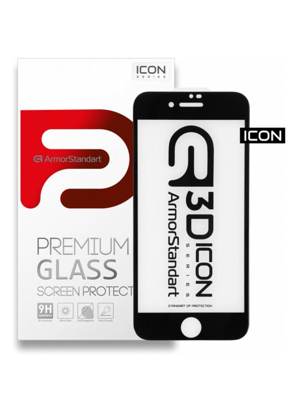 Стекло защитное Icon 3D Apple iPhone 8 Plus/7 Plus Black (ARM55982-GI3D-BK) ArmorStandart (252370841)