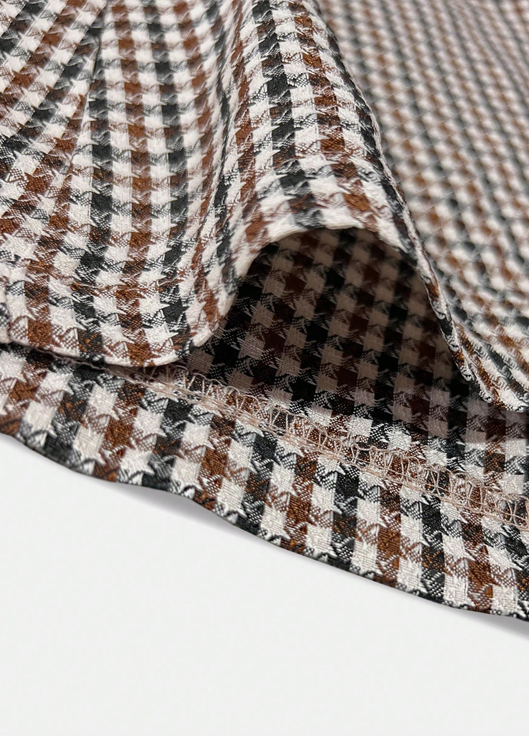 Коричневое Кэжуал полупальто двубортное SHEIN в клетку