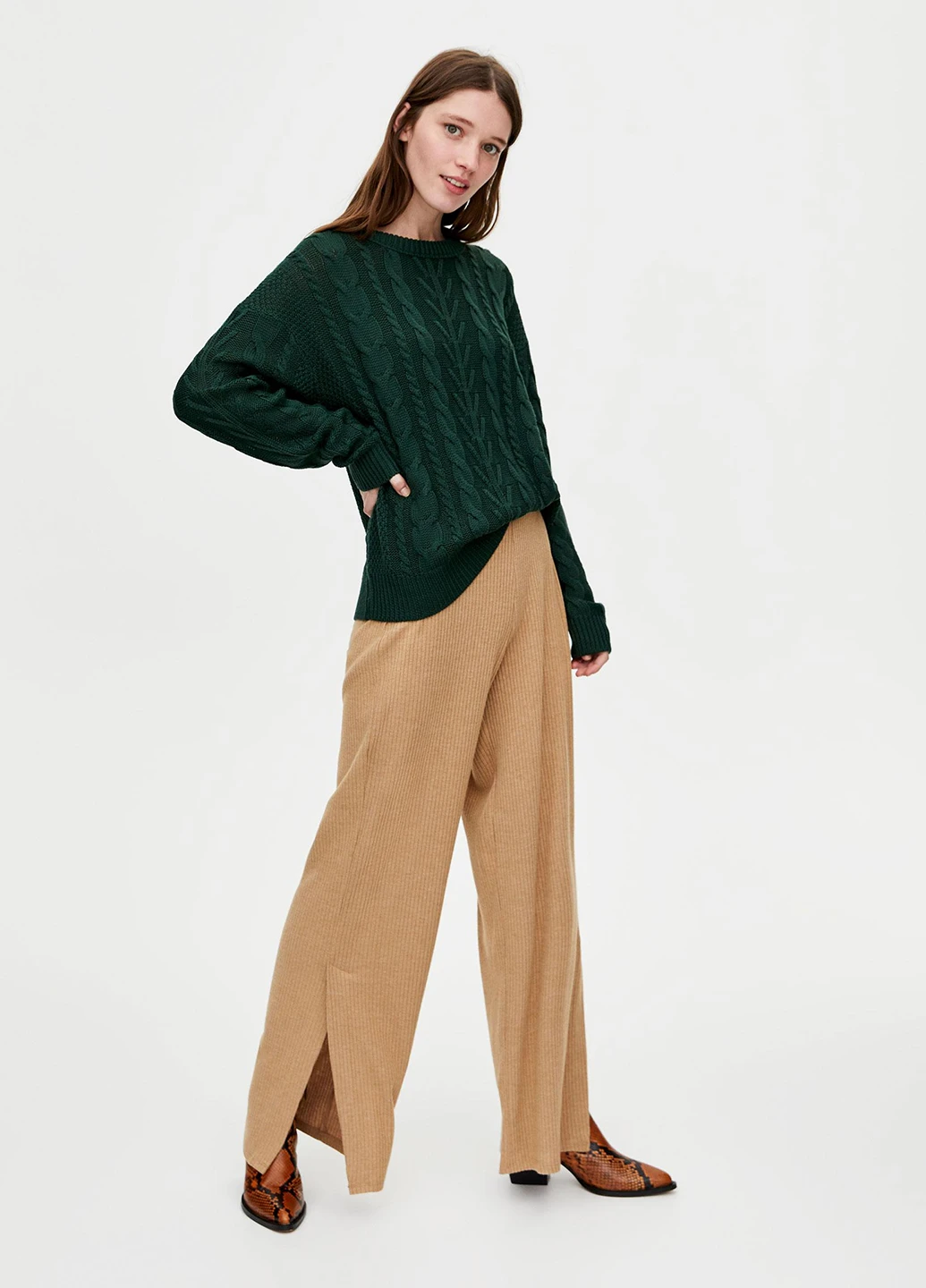 Темно-зелений демісезонний джемпер джемпер Pull & Bear