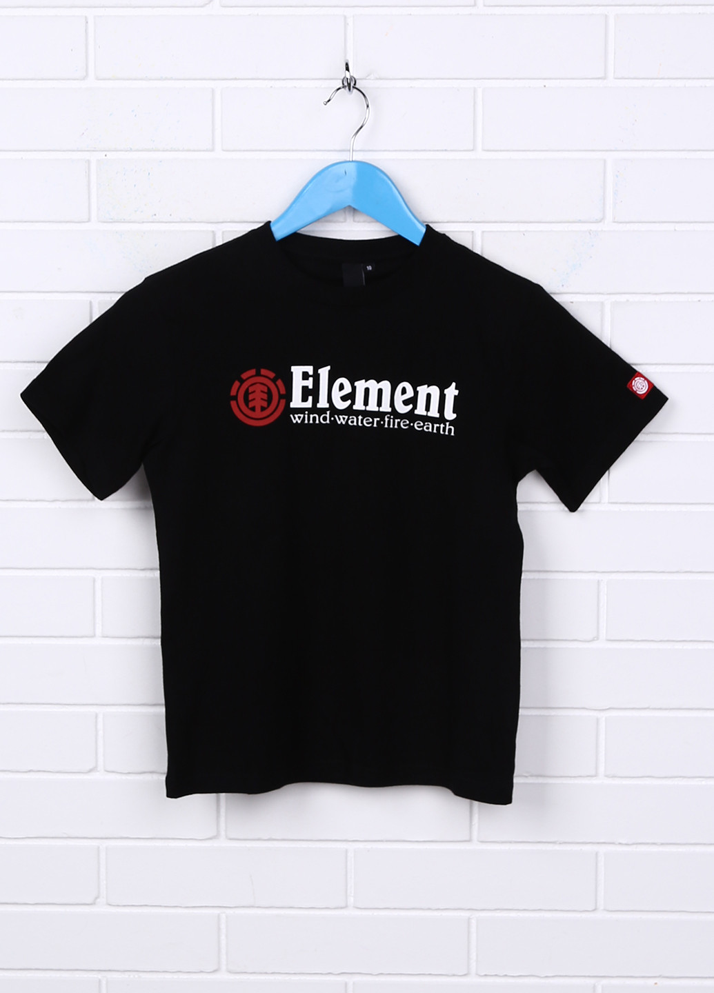 Черная летняя футболка с коротким рукавом Element
