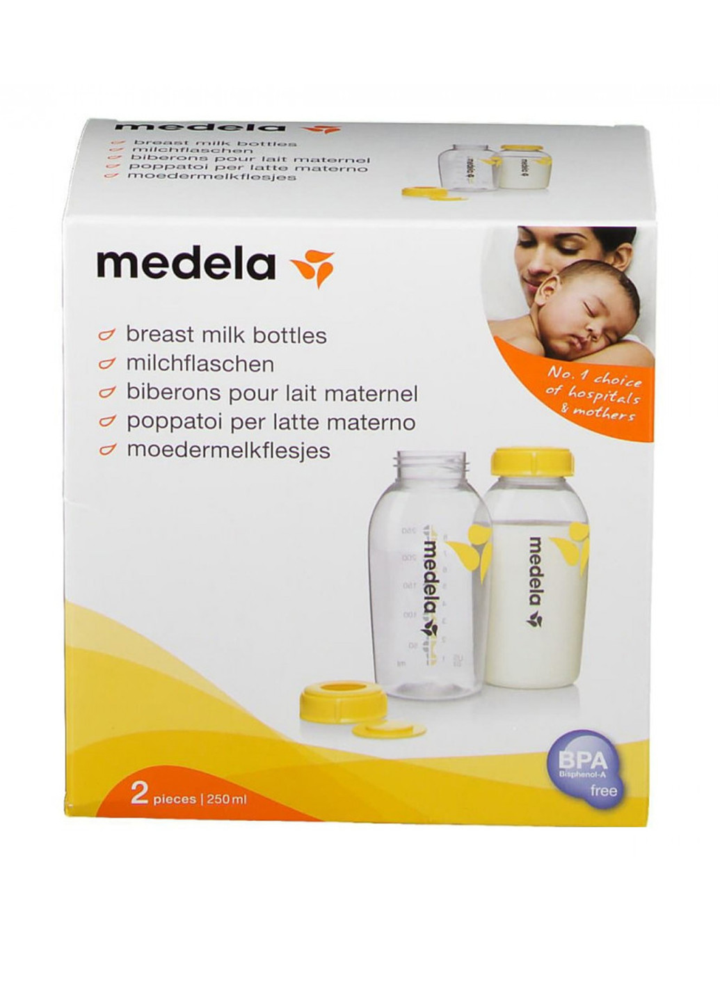 Пляшечки для збирання та зберігання грудного молока (2 шт.) 250 мл Medela (292303872)