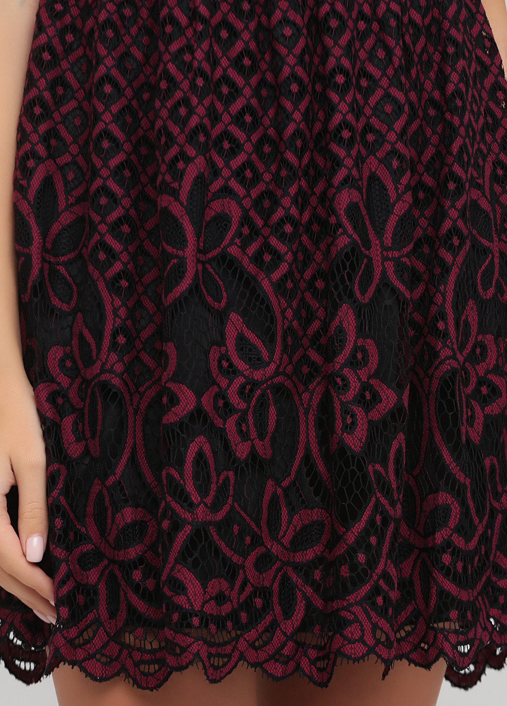 Бордовое коктейльное платье Francesca's однотонное
