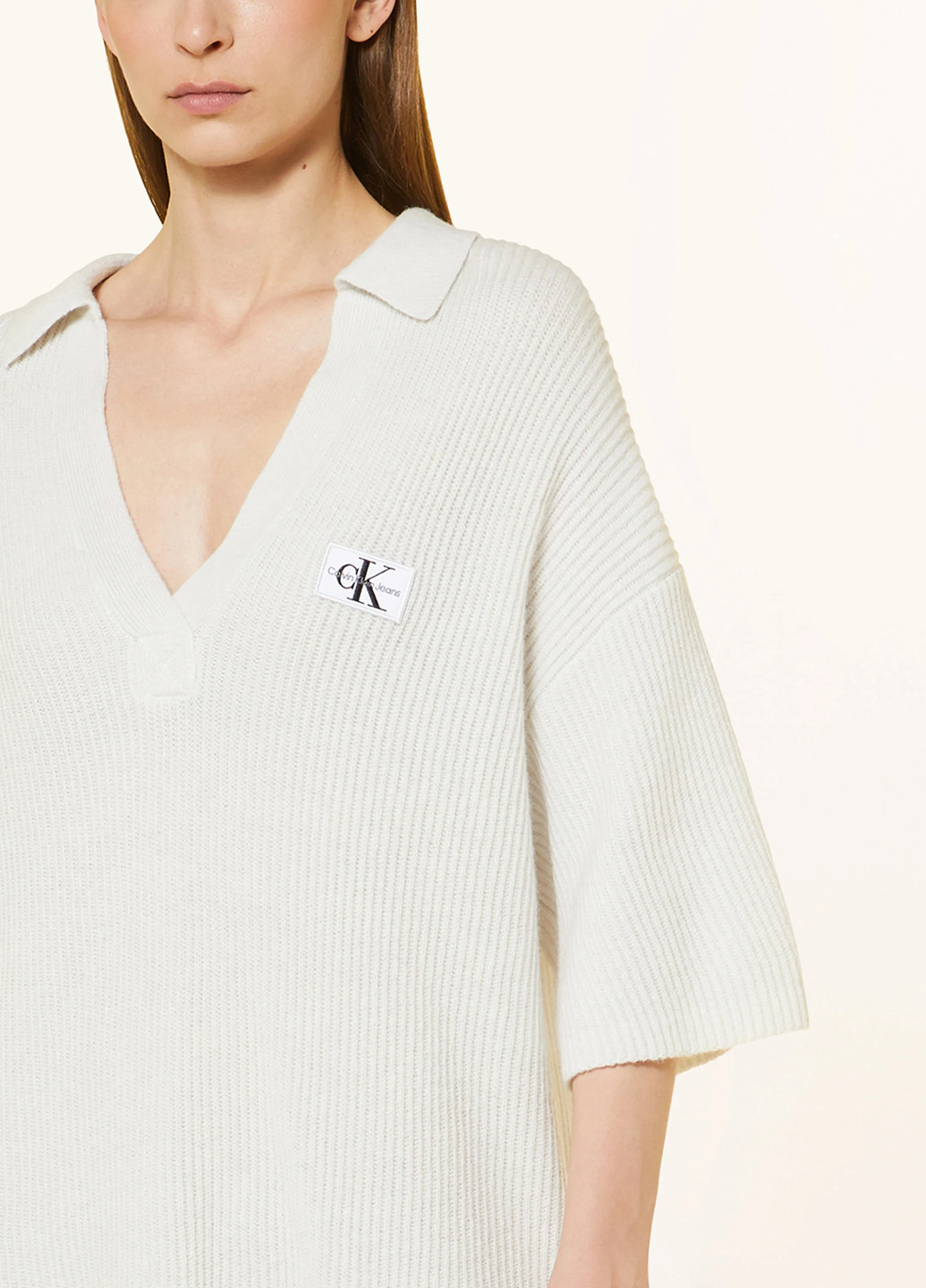 Молочна кежуал сукня сукня светр Calvin Klein однотонна
