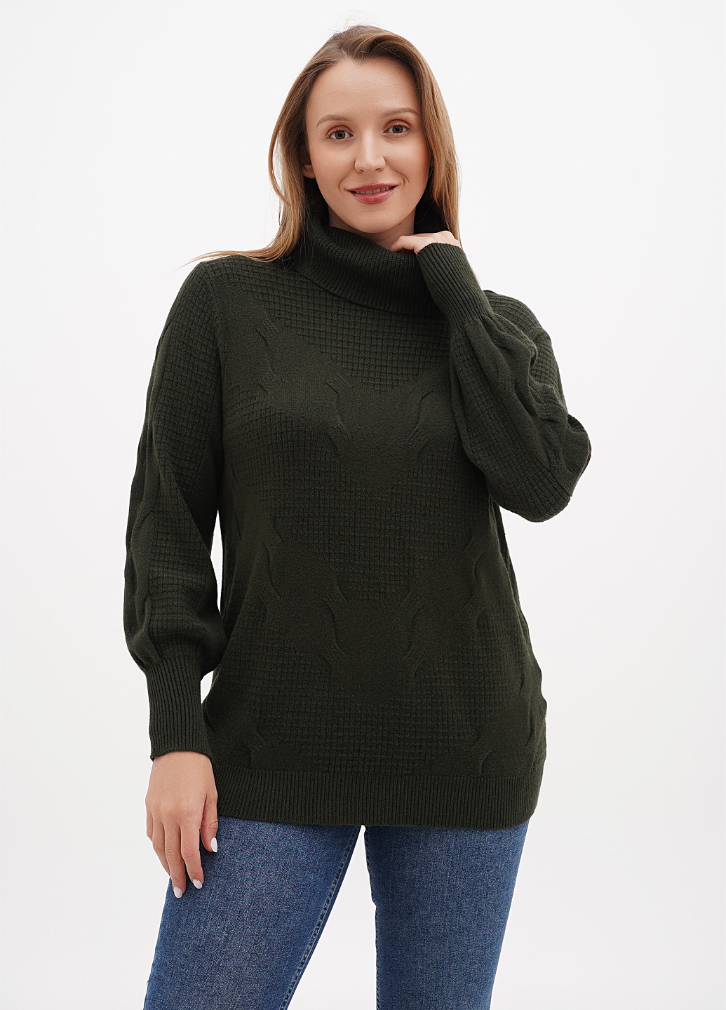 Темно-зеленый демисезонный свитер Anne