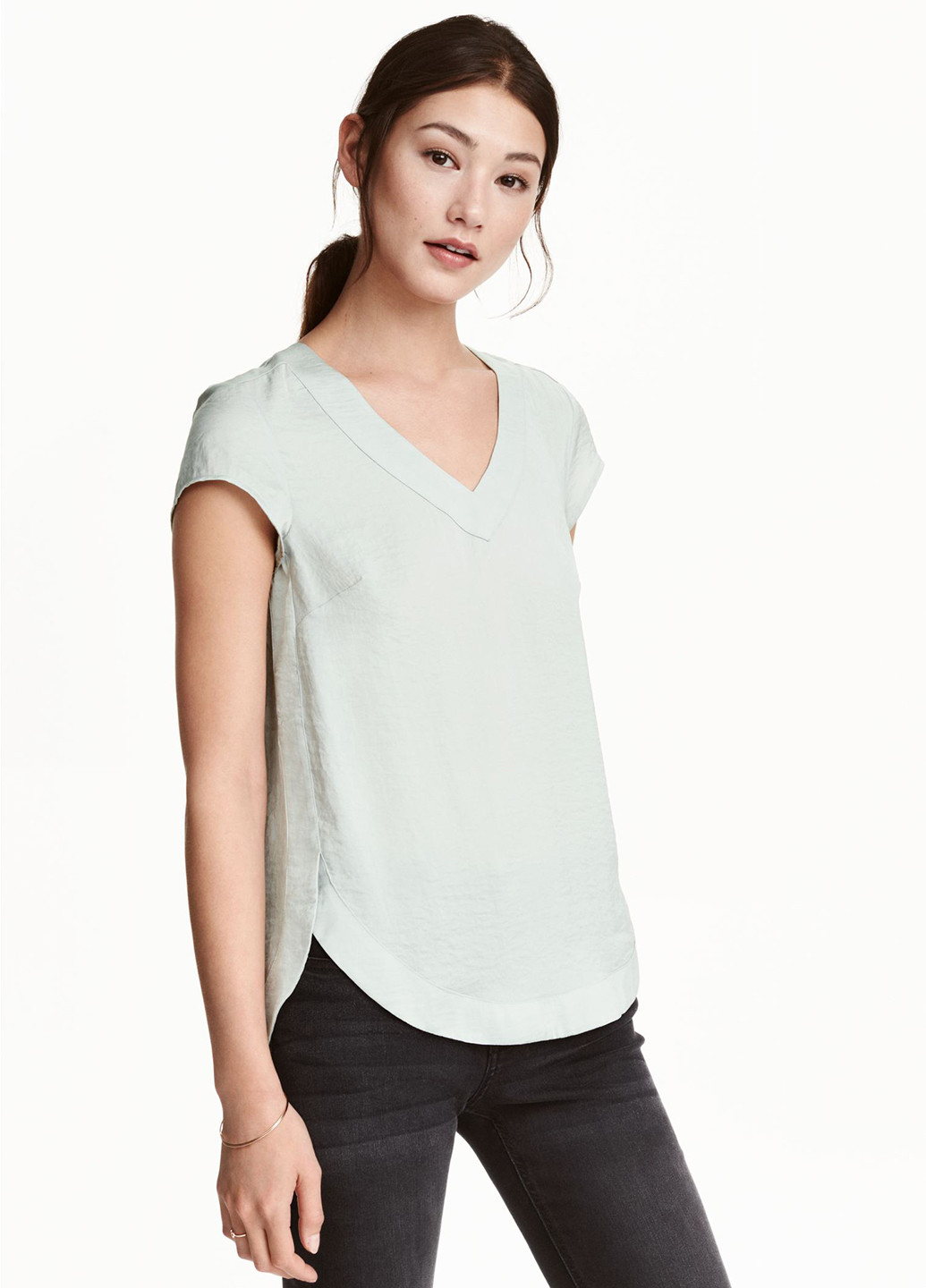 Светло-серая блуза H&M