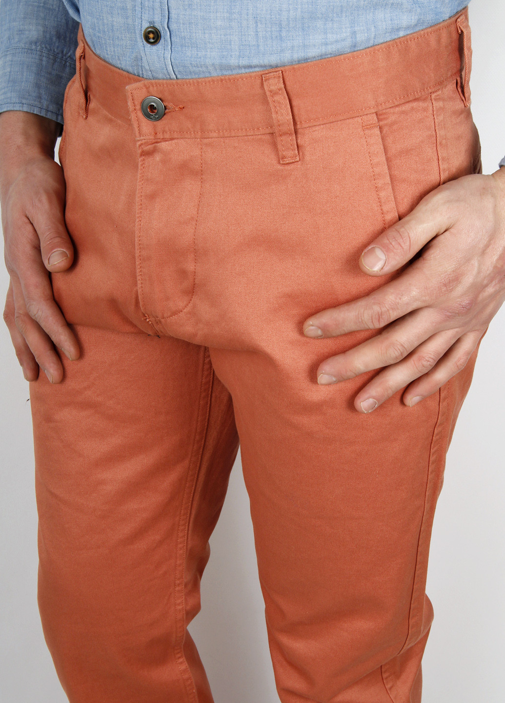 Оранжевые кэжуал демисезонные со средней талией брюки Dockers