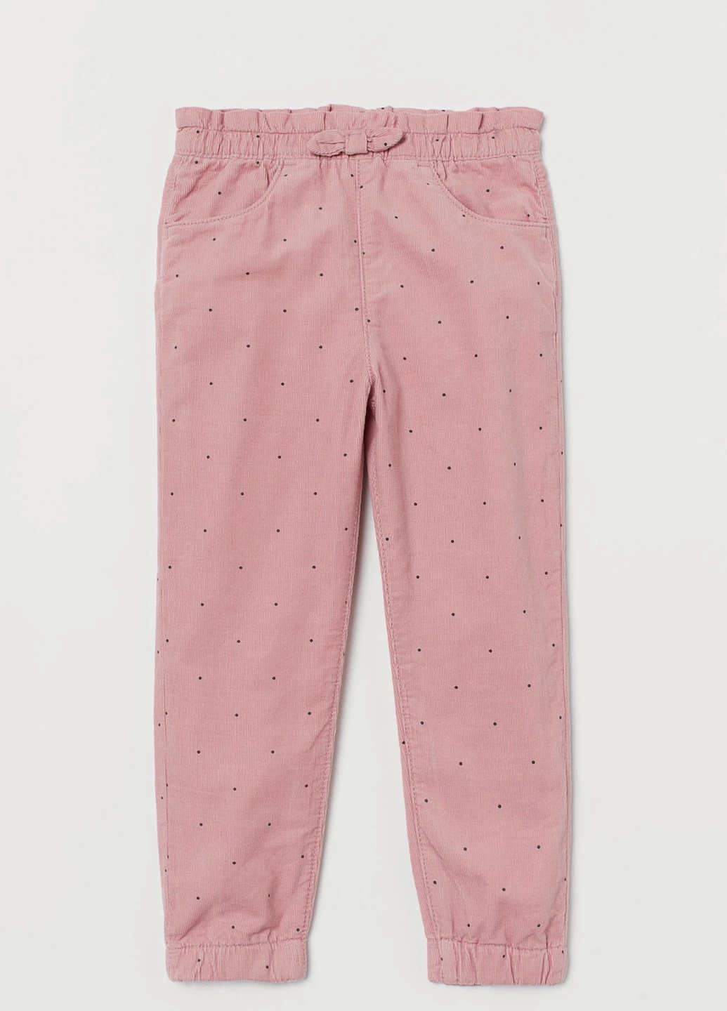 Розовые кэжуал демисезонные брюки H&M
