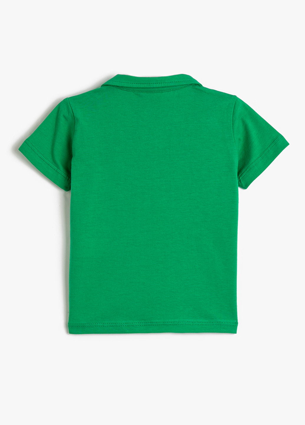 Зеленая детская футболка-поло для мальчика KOTON с рисунком