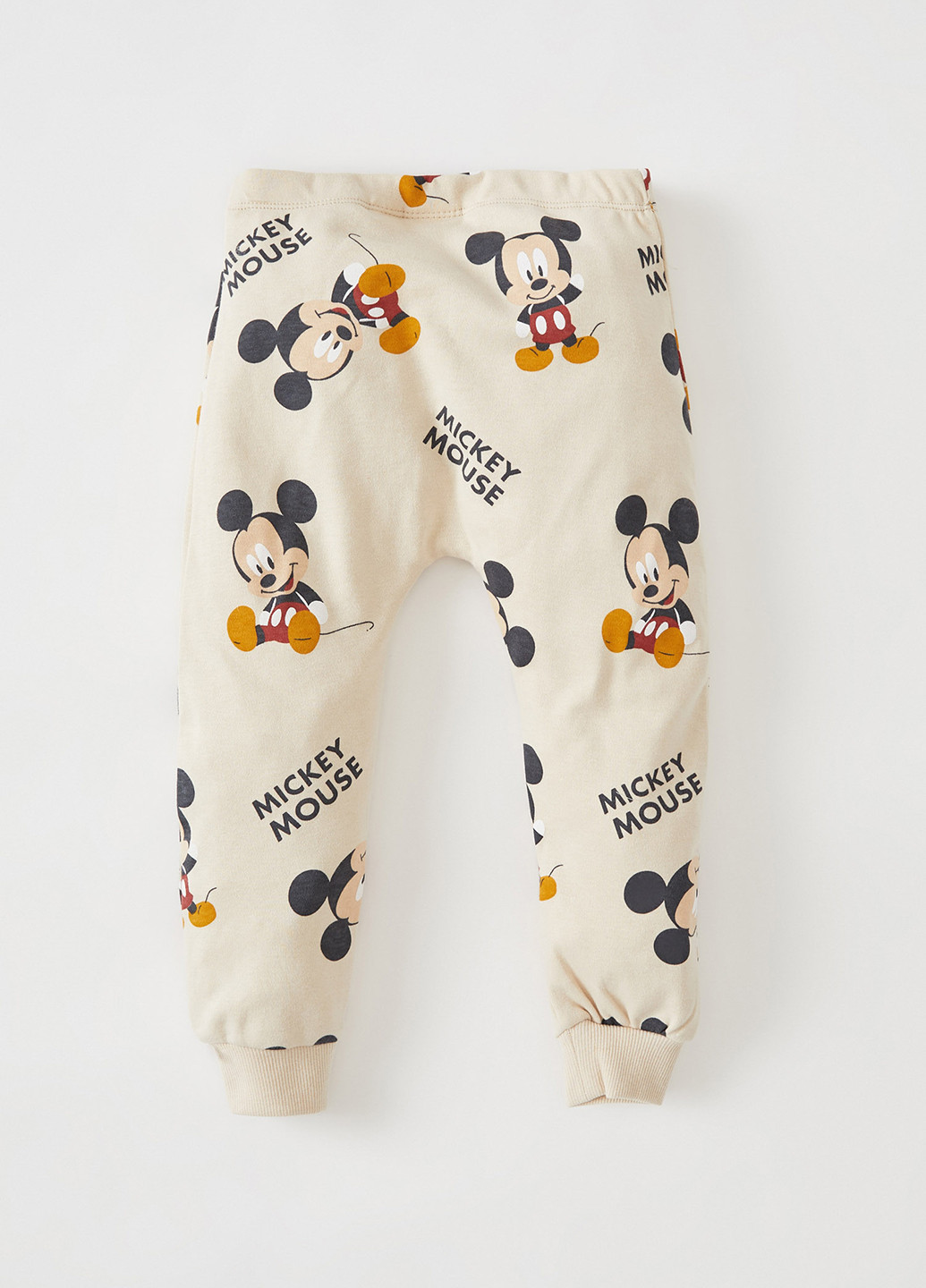Штани Mickey & Minnie (Standard Characters) DeFacto Брюки джогери молочні кежуали трикотаж, бавовна