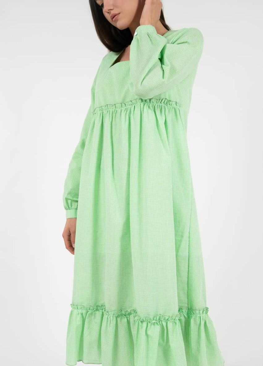 Зеленое коктейльное платье "монако" с завышенной талией romashka, зеленый, xs|s 9823 Ромашка однотонное
