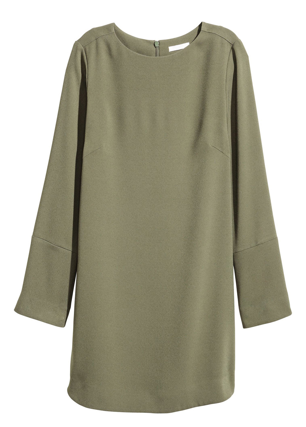 Оливкова (хакі) кежуал плаття, сукня H&M однотонна
