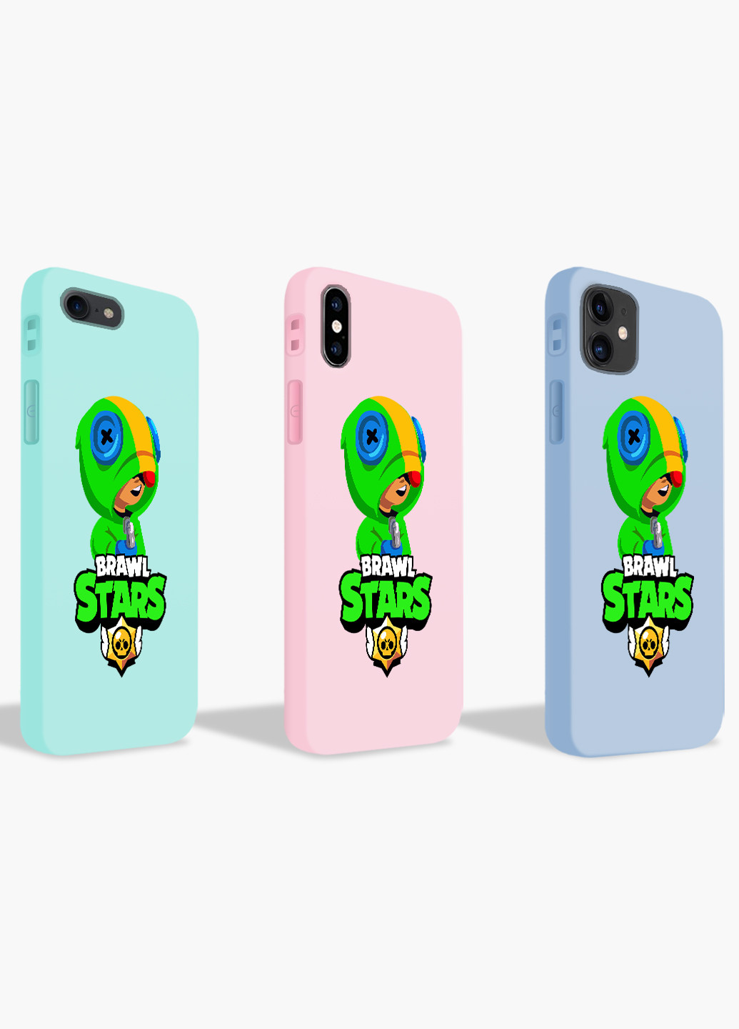 Чехол силиконовый Apple Iphone Xr Леон Бравл Старс (Leon Brawl Stars) (8225-1015) MobiPrint (219288592)