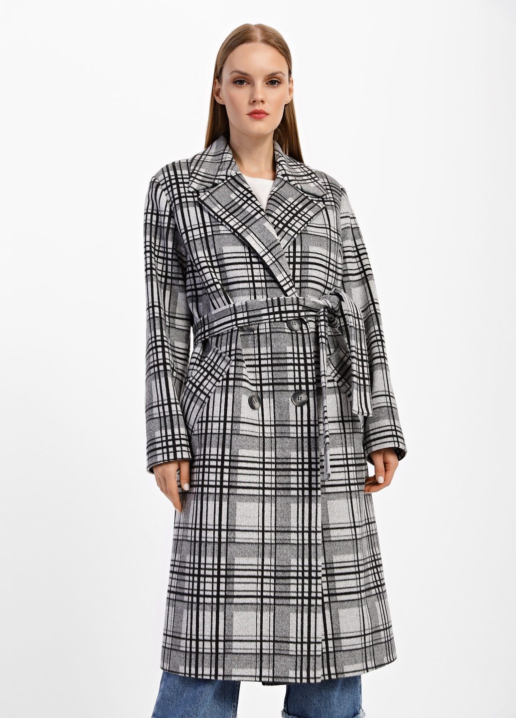 Серое демисезонное ПАЛЬТО ДЕМИСЕЗОННОЕ DANNA