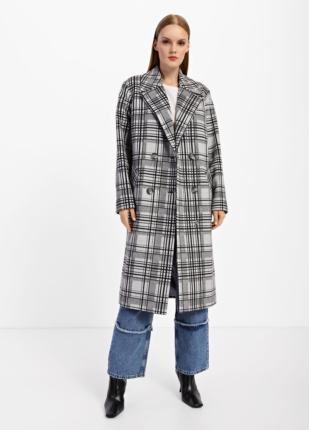 Серое демисезонное ПАЛЬТО ДЕМИСЕЗОННОЕ DANNA