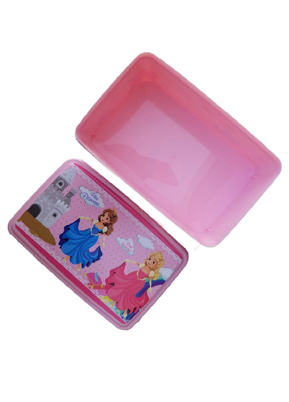 Пластиковый прямоугольный контейнер органайзер с крышкой ящик коробка для хранения 2,1л 14x22x9 см (472845-Prob) Принцессы Francesco Marconi (251136016)