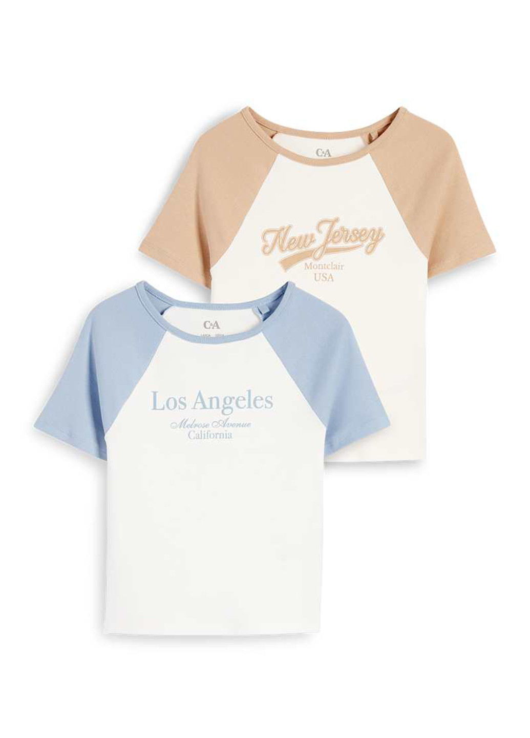 Комбінована літня футболка (2 шт.) C&A