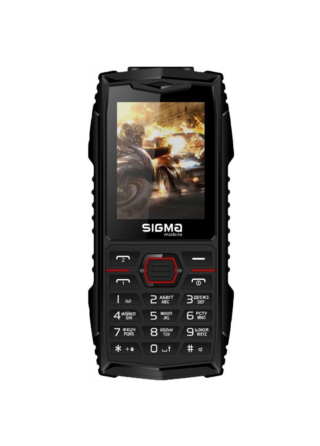 Мобільний телефон (4827798374924) Sigma x-treme az68 black red (253507567)