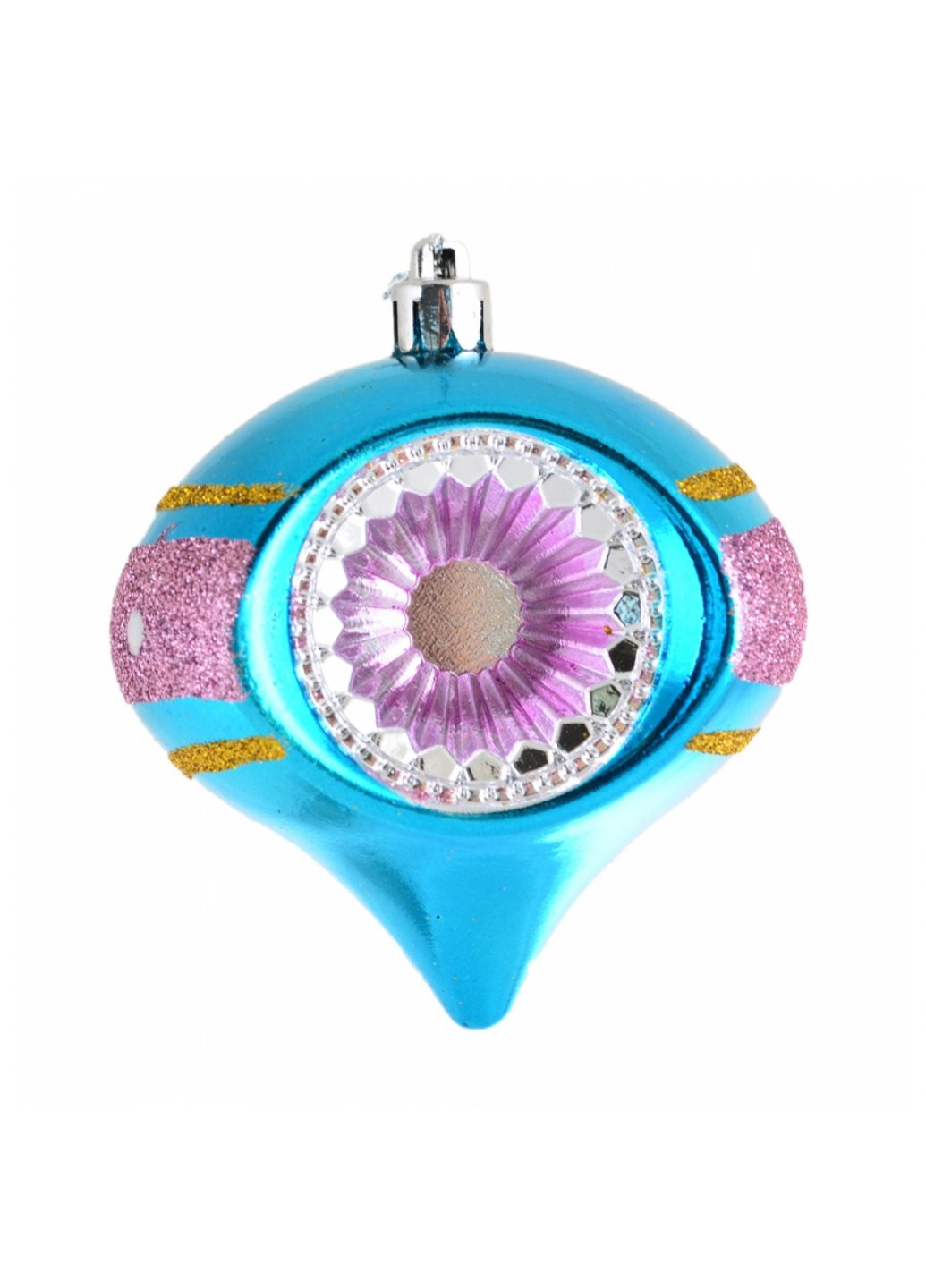 Елочная игрушка Небесный лотос шар, голубой 8 см (972799) YES! Fun (254593274)