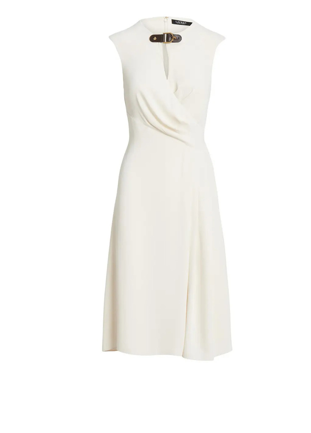 Молочна ділова, кежуал сукня кльош Ralph Lauren однотонна