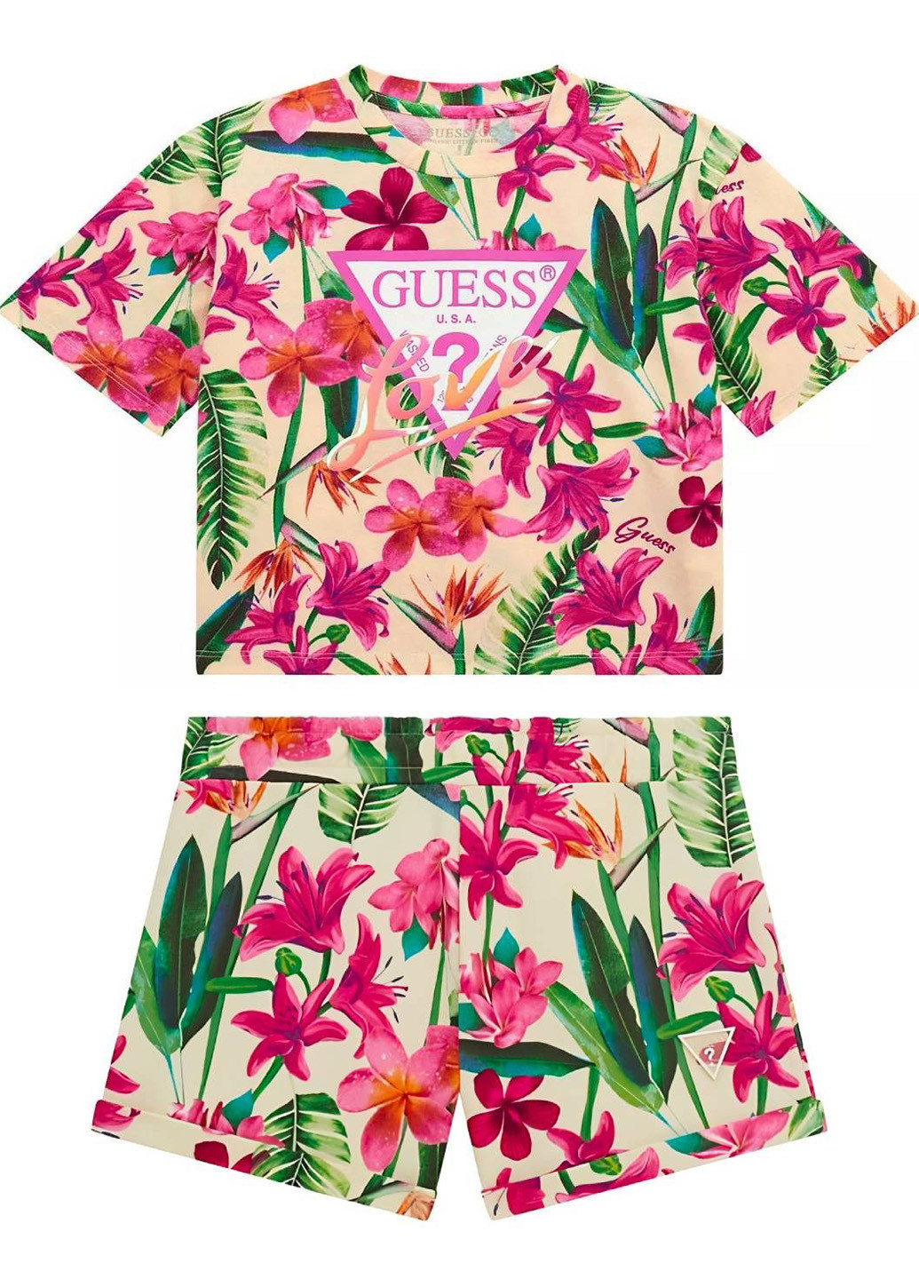 Комбінований літній комплект (футболка, шорти) Guess