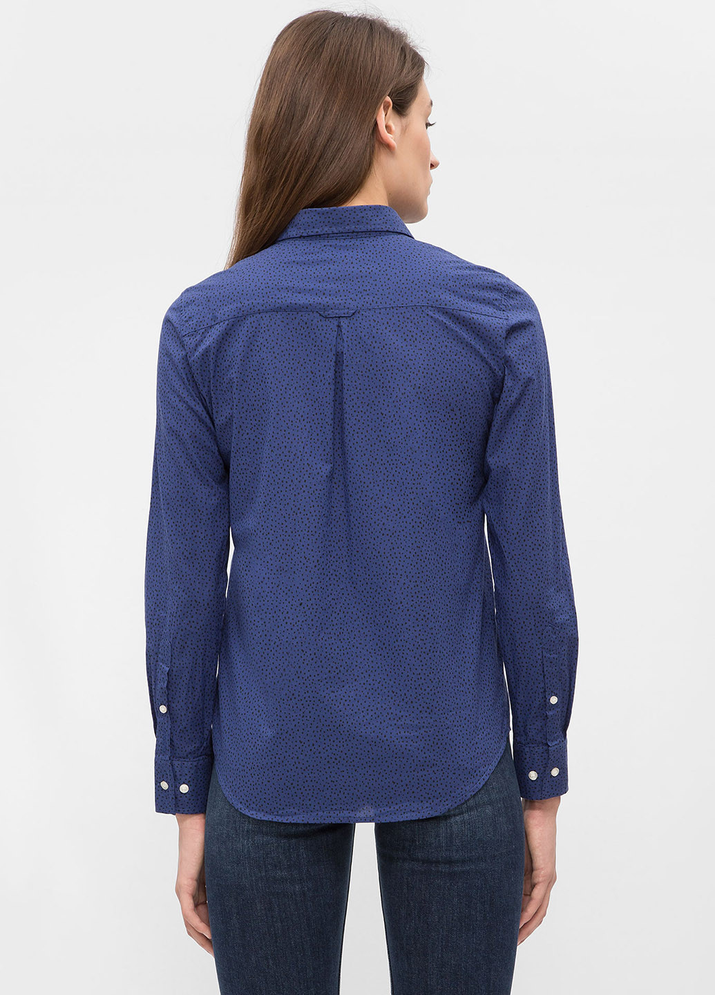 Синяя кэжуал рубашка с абстрактным узором Gant