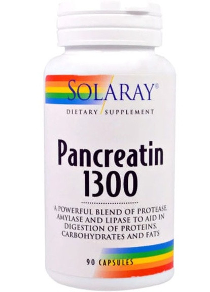Pancreatin 1300 90 Caps SOR-04818 Solaray (256379971)