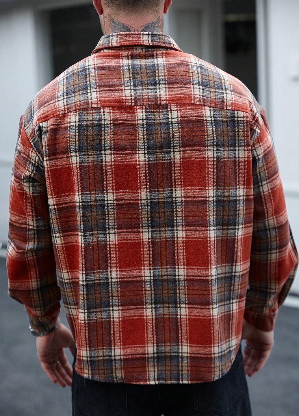 Красная кэжуал рубашка в клетку SHEIN