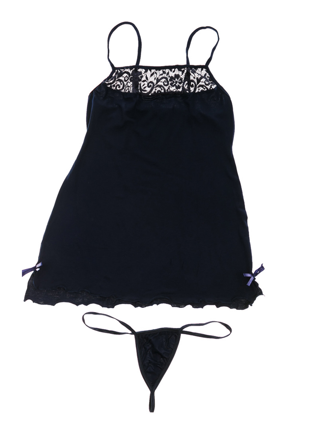 Темно-синій демісезонний комплект (майка, трусики) Time of Style