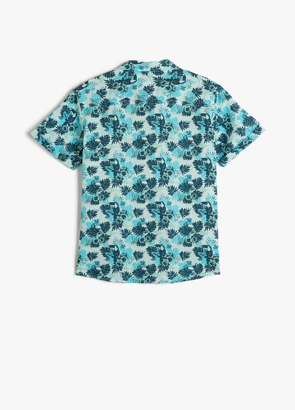 Голубой пляжный рубашка с цветами KOTON