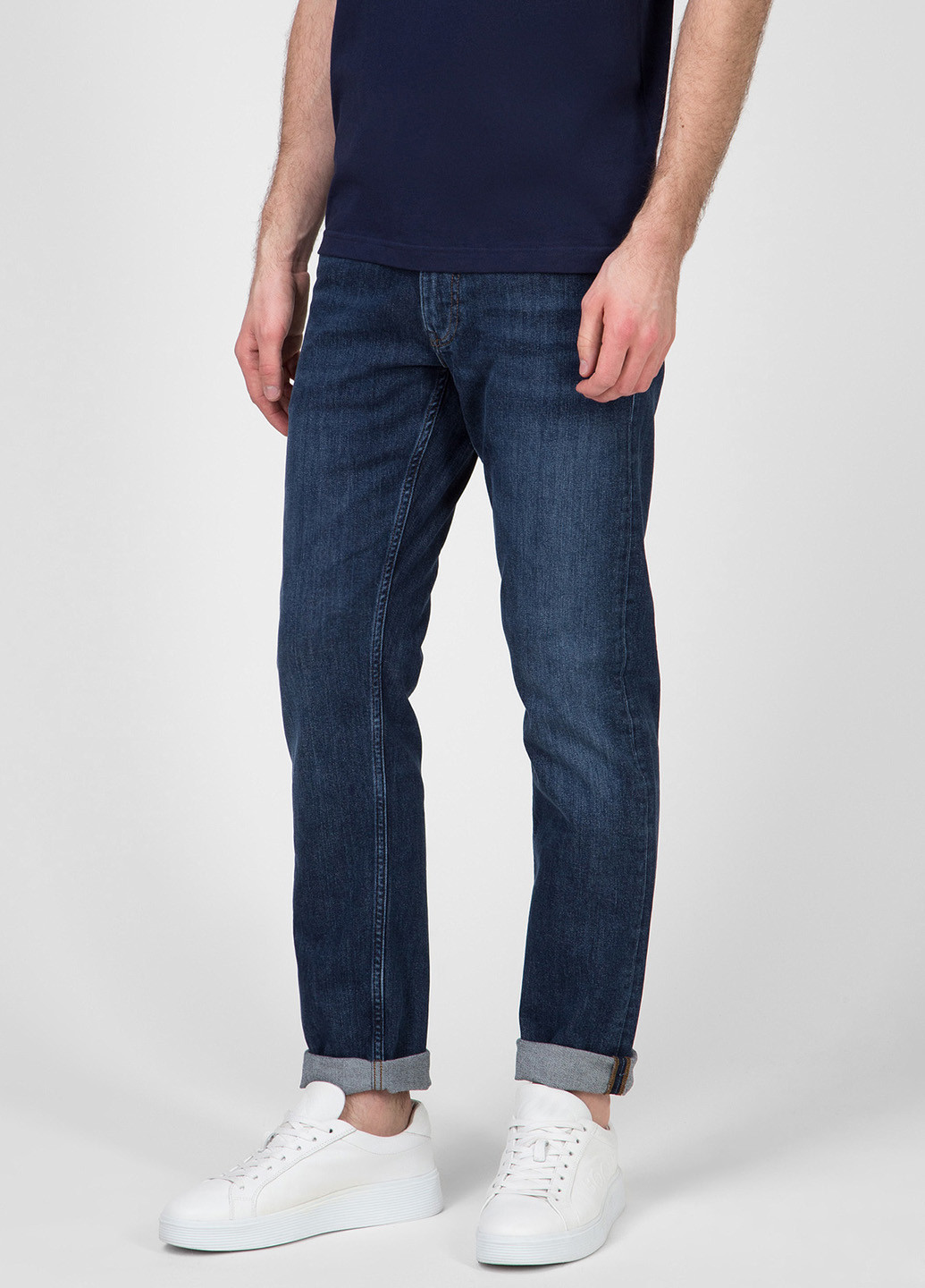 Синие демисезонные зауженные джинсы Gant