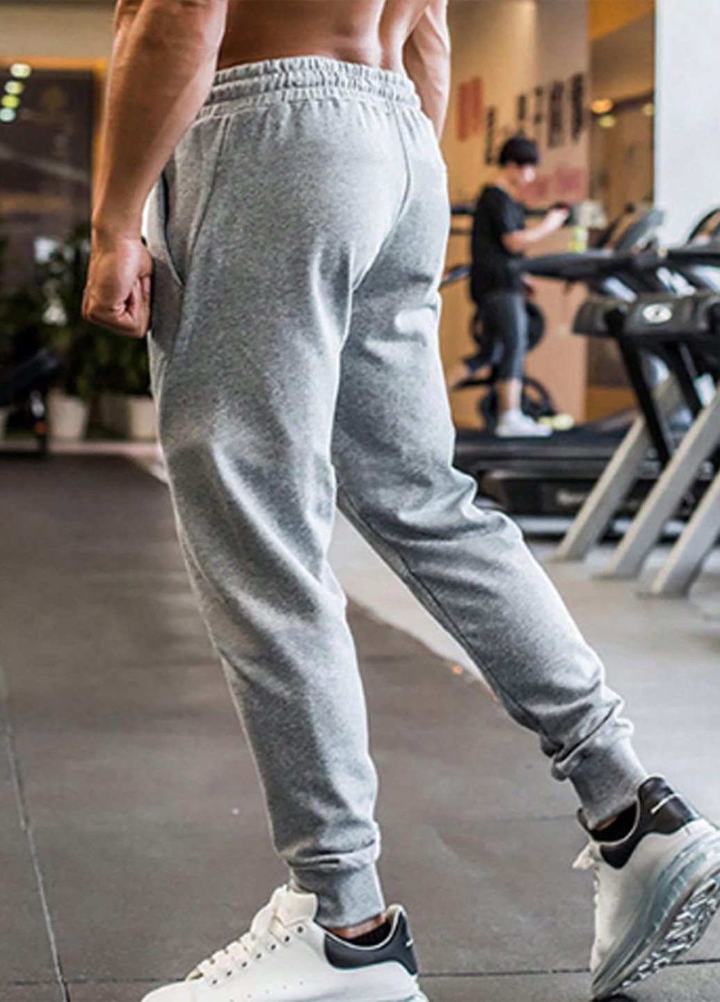 Серые спортивные демисезонные джоггеры брюки SHEIN