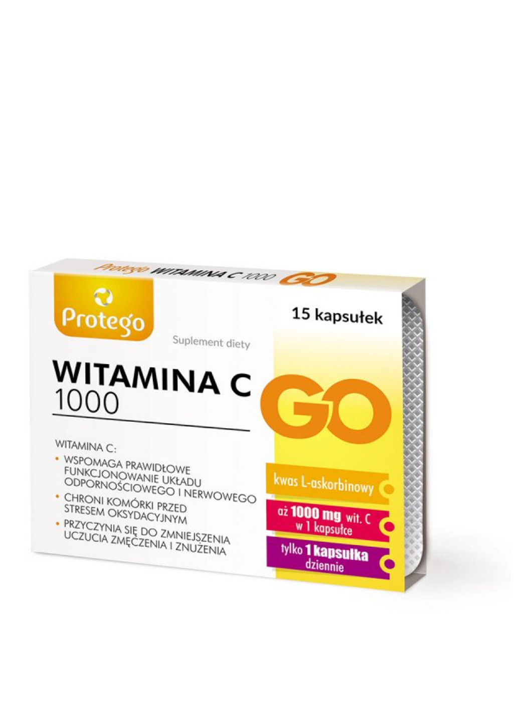 Витамин C для иммунной системы 1000 GO (15 капсул) Protego (250612537)