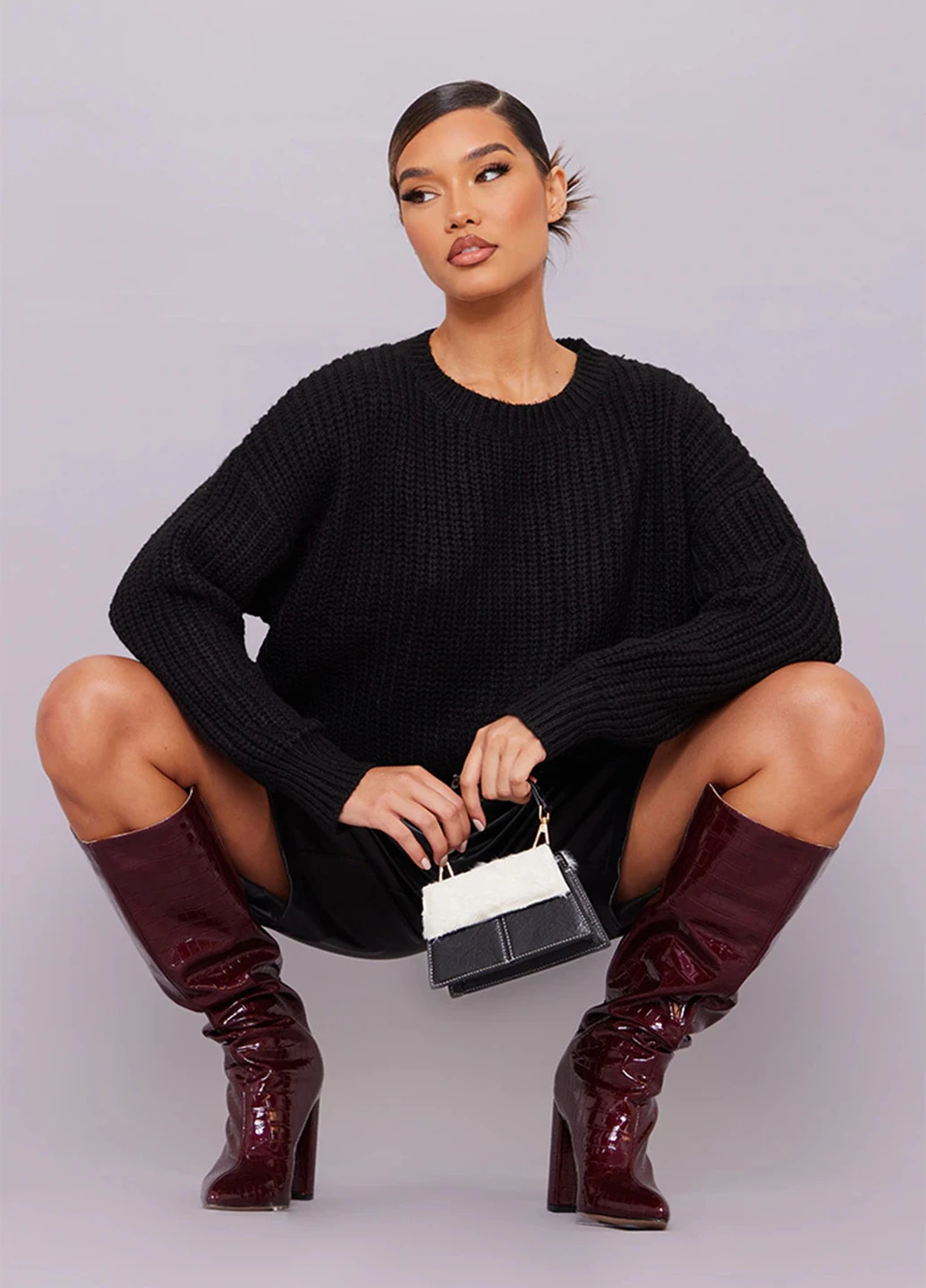 Чорний демісезонний джемпер джемпер PrettyLittleThing
