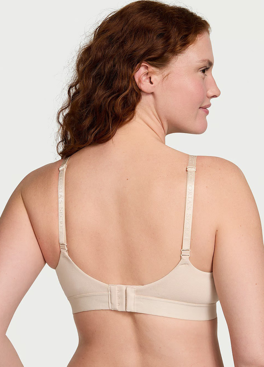 Бежевий бралетт бюстгальтер Victoria's Secret з кісточками бавовна