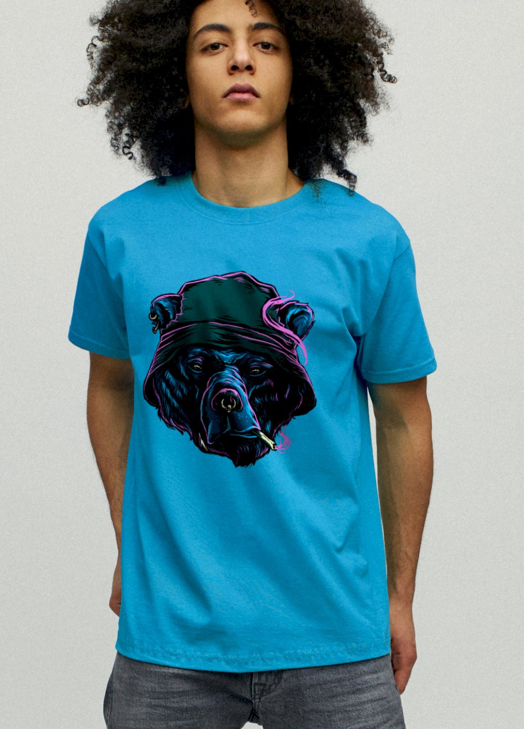 Світло-синя футболка чоловіча YAPPI