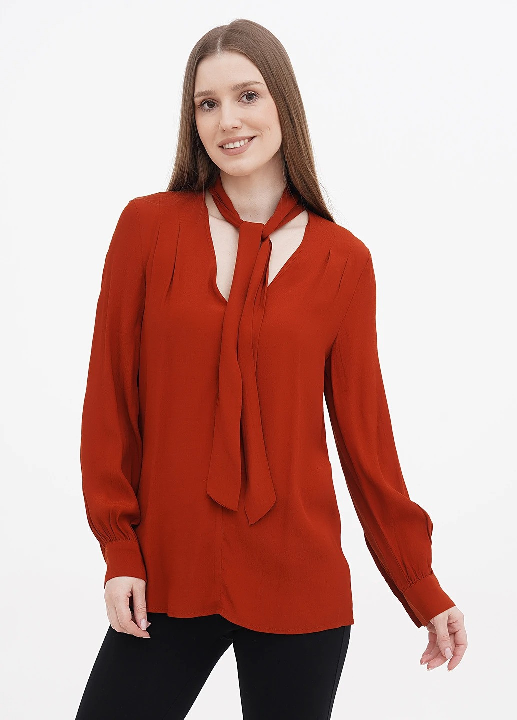 Теракотова блуза Motivi