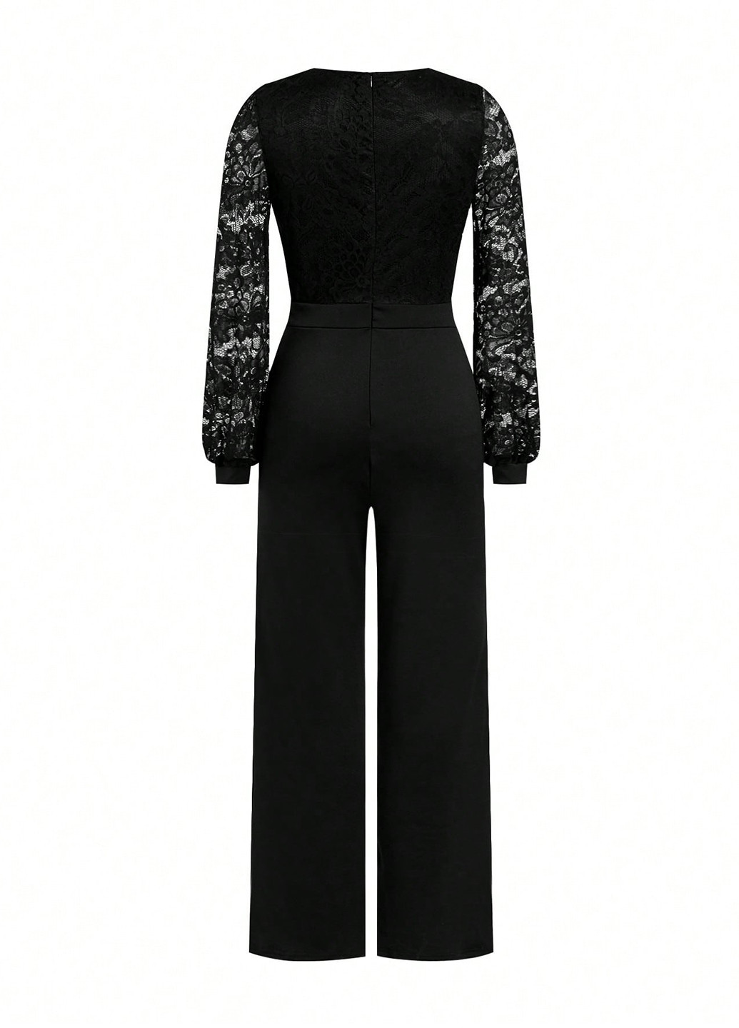 Комбінезон SHEIN комбінезон-брюки однотонний чорний вечірній поліестер