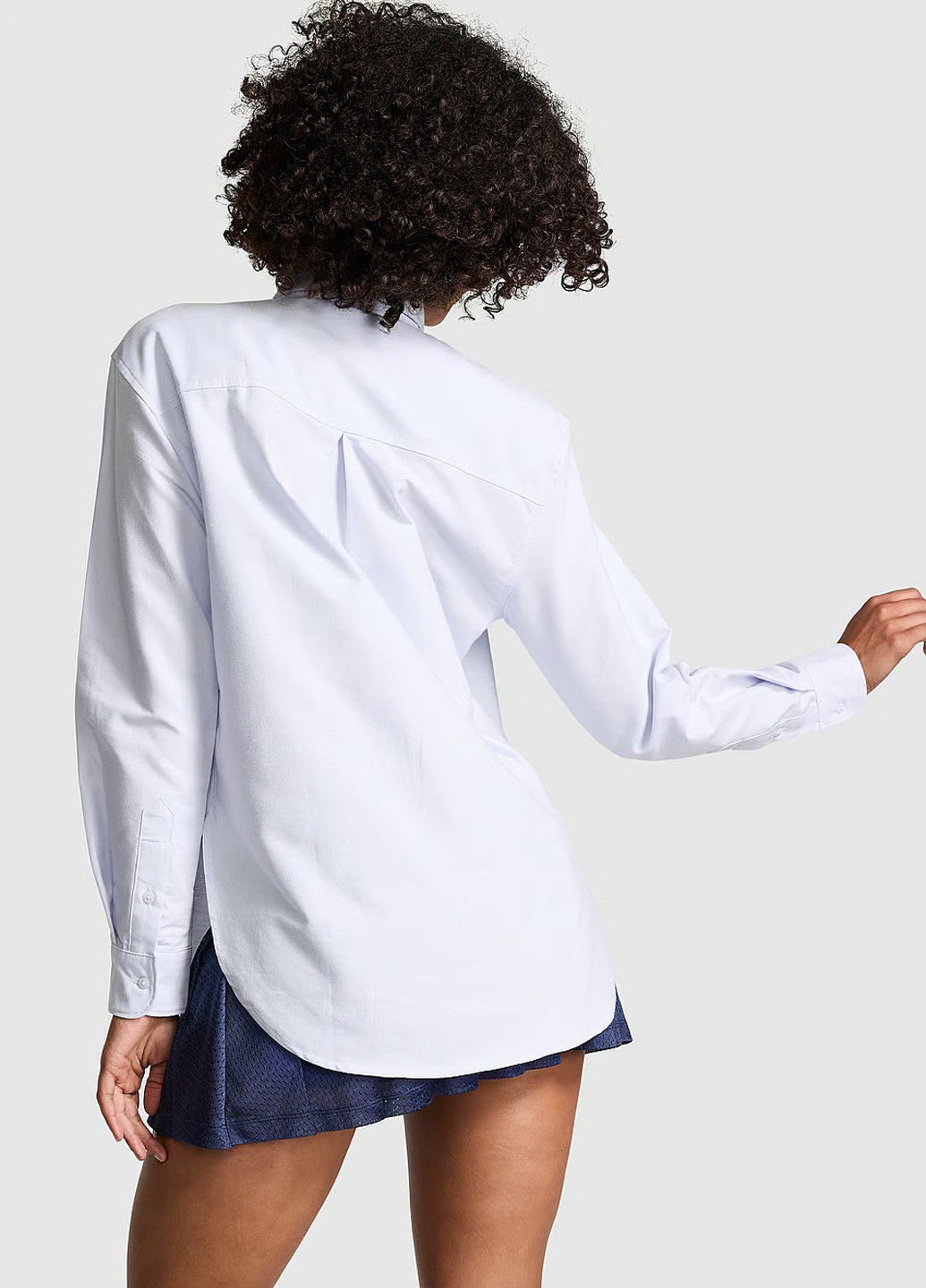 Голубой кэжуал рубашка однотонная Victoria's Secret