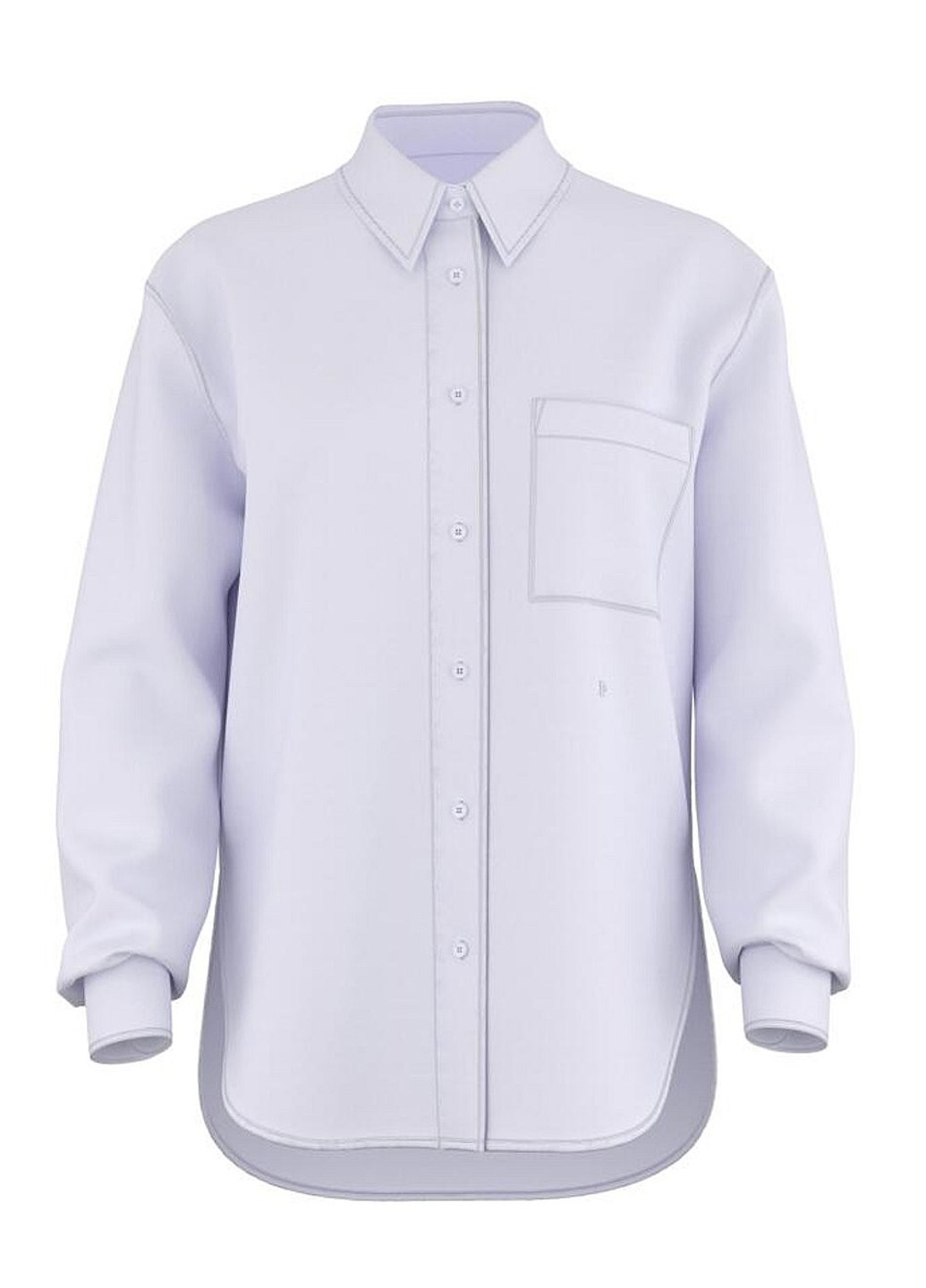 Голубой кэжуал рубашка однотонная Victoria's Secret