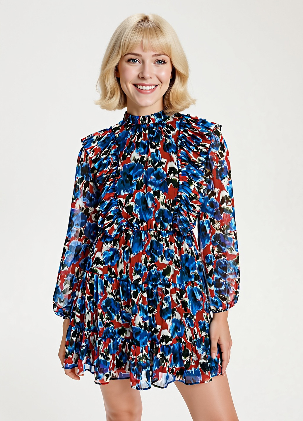 Комбінована кежуал сукня бебі долл Reserved з абстрактним візерунком