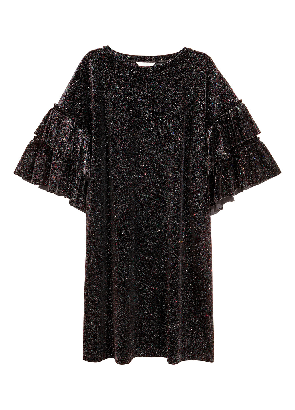 Черное кэжуал платье H&M меланжевое