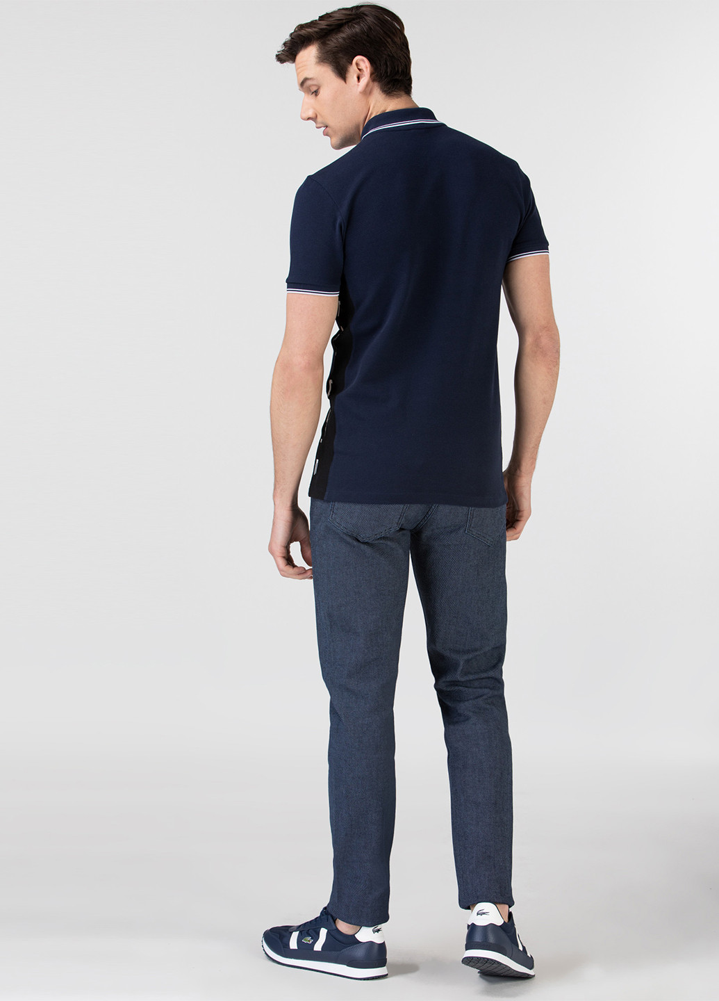 Темно-синие демисезонные прямые джинсы Lacoste