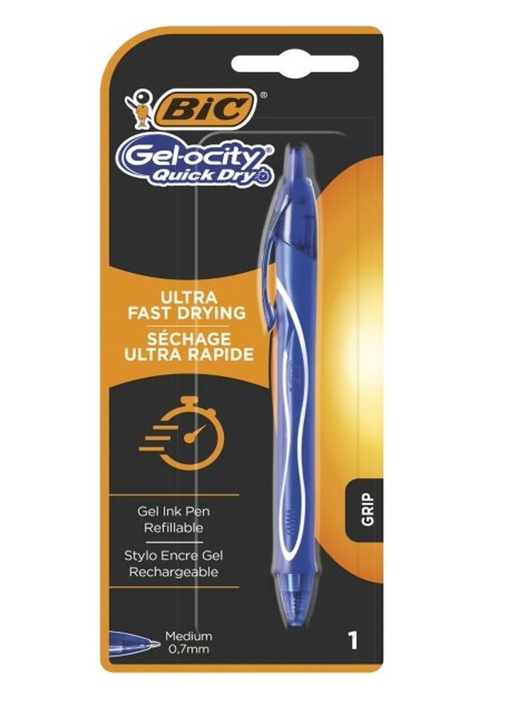 Гелевая ручка Gelocity Quick Dry Синяя 0.7 мм Bic (248072080)