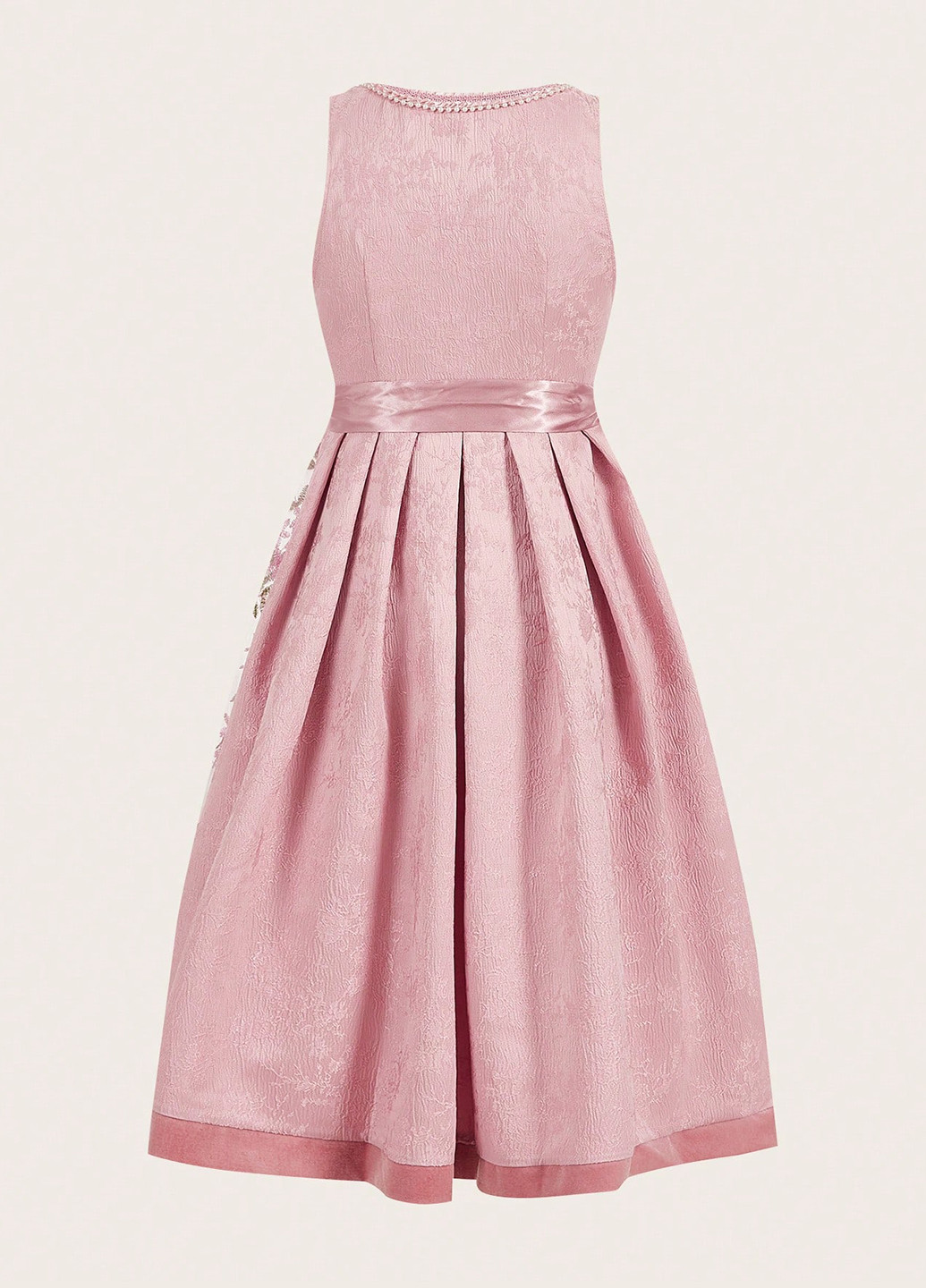 Розовое кэжуал платье клеш SHEIN однотонное