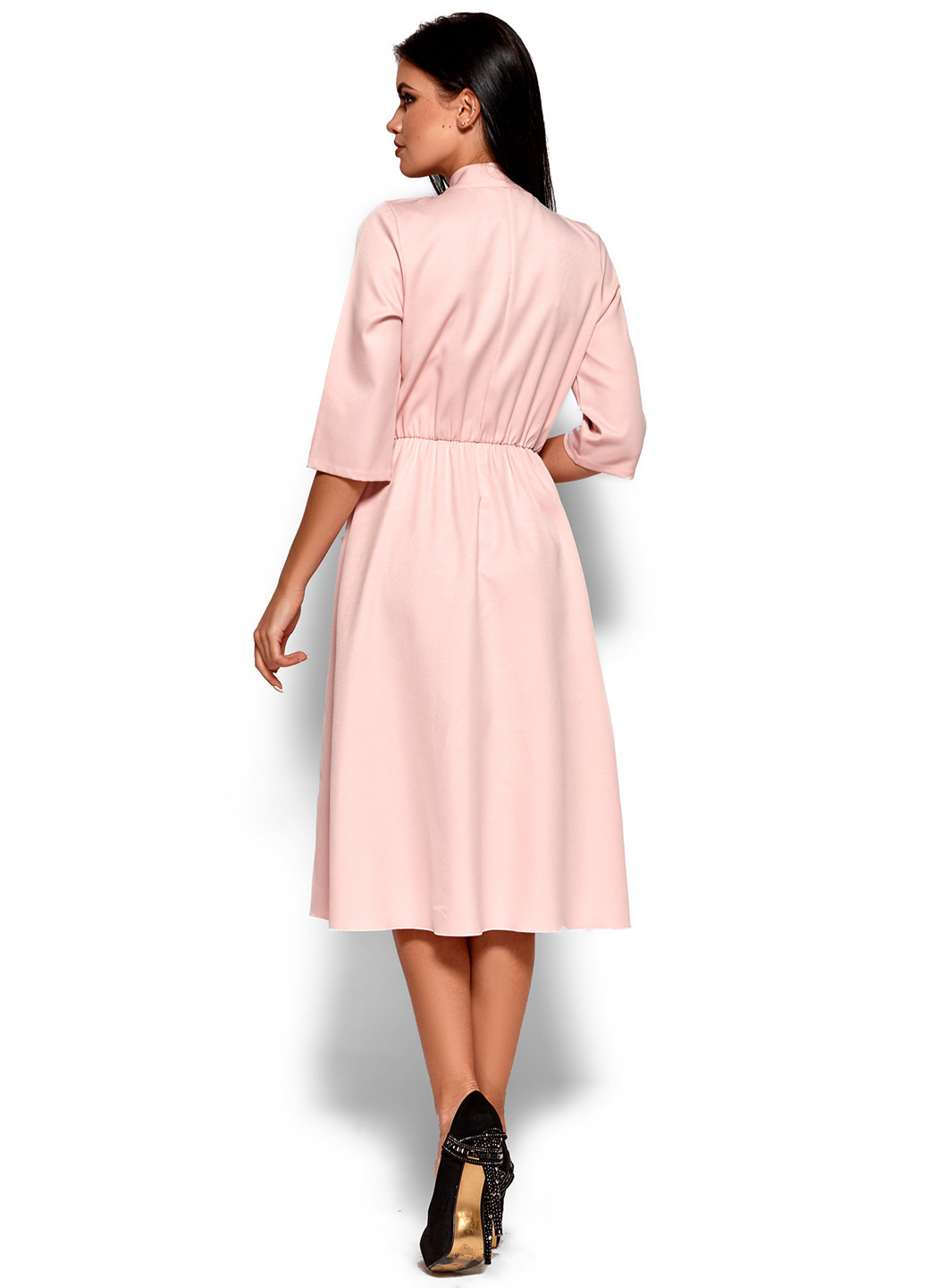 Світло-рожева кежуал сукня Karree однотонна