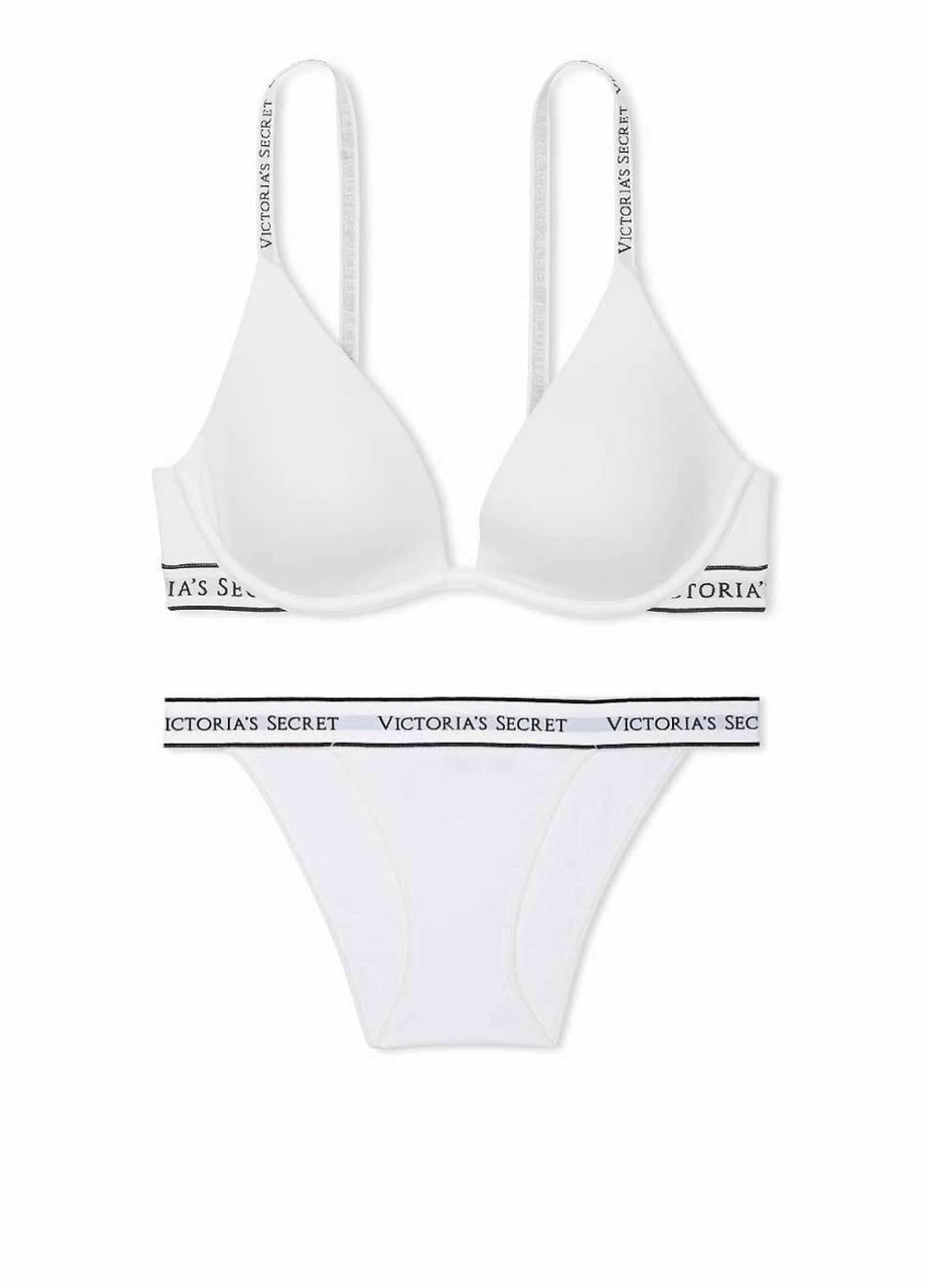 Белый демисезонный комплект (бюстгальтер, трусики) Victoria's Secret