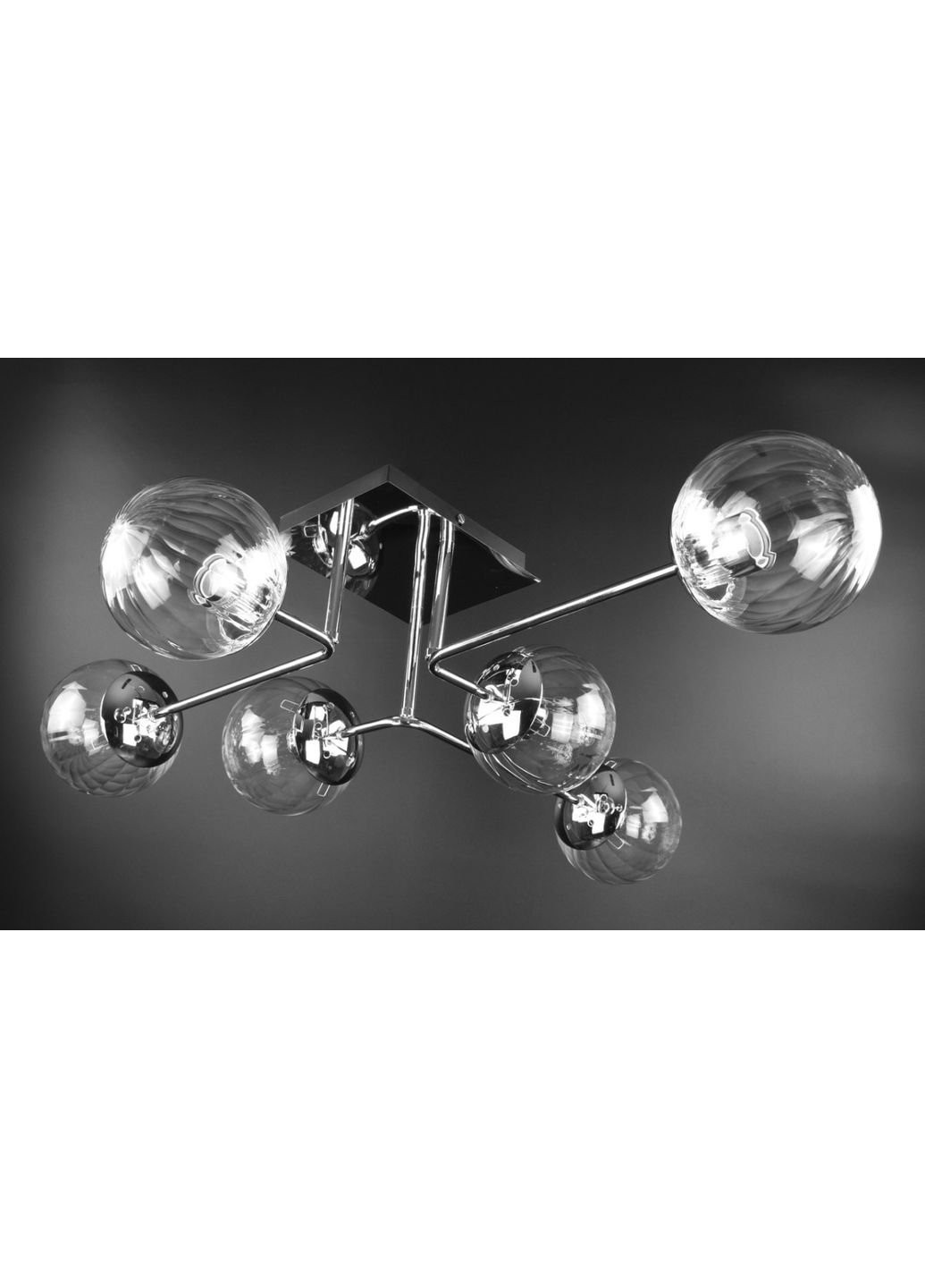 Люстра стельова на 6 лампочок 2693/6-cl Хром 21х72х78 см. Sunnysky (253629223)