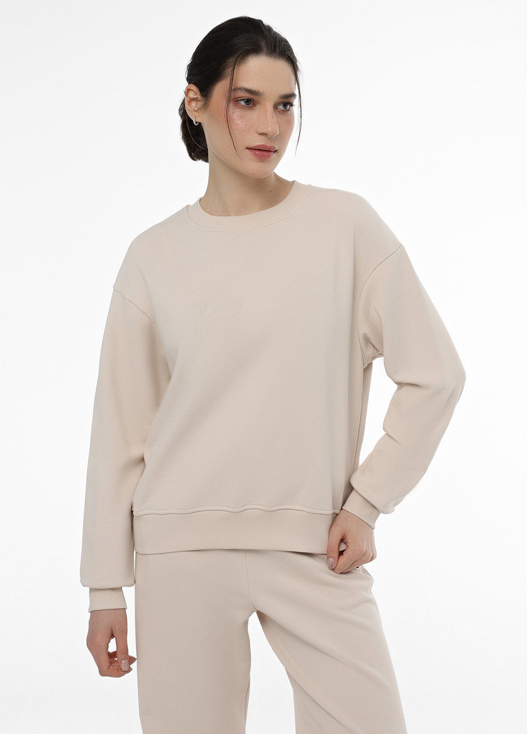 Айворі світшот Promin однотонний без декору (364104046)