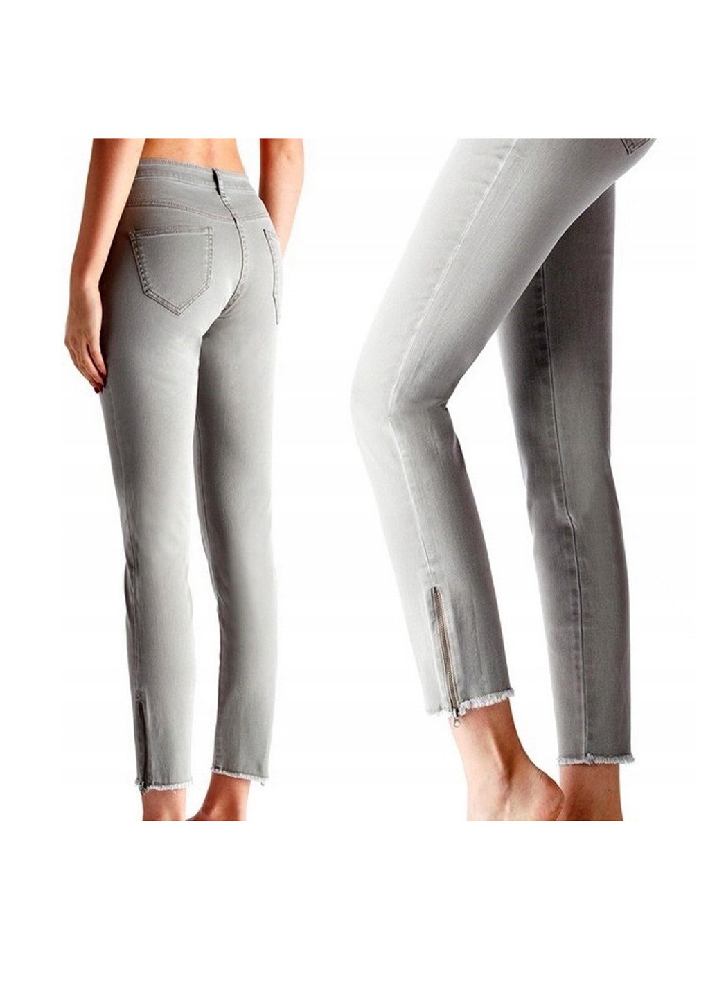 Серые демисезонные джеггинсы Fashion Forms