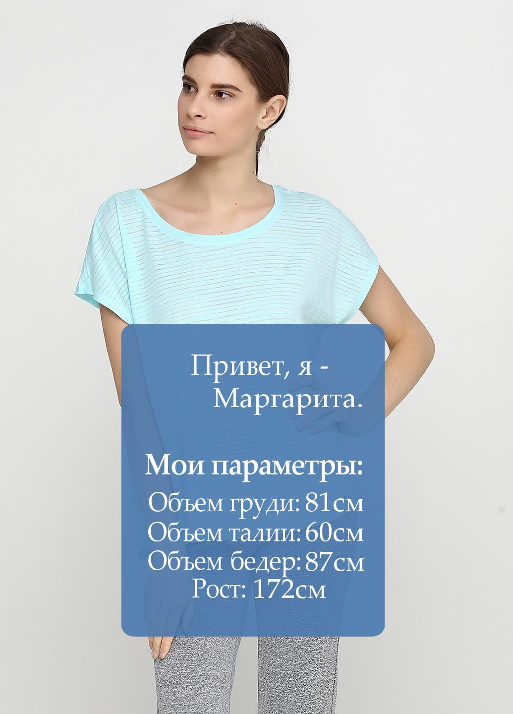 Голубая летняя футболка с коротким рукавом Crivit